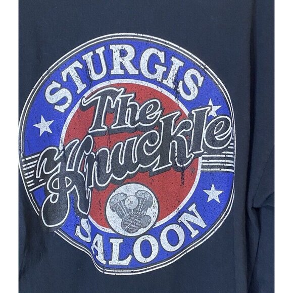 The Knuckle Saloon Sturgis Black Long sleeve shirt XL Double-Sided - Picture 4 of 7